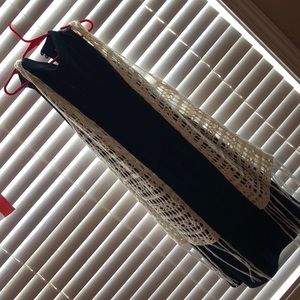 Blue dress with cardigan and HANDMADE BELT!